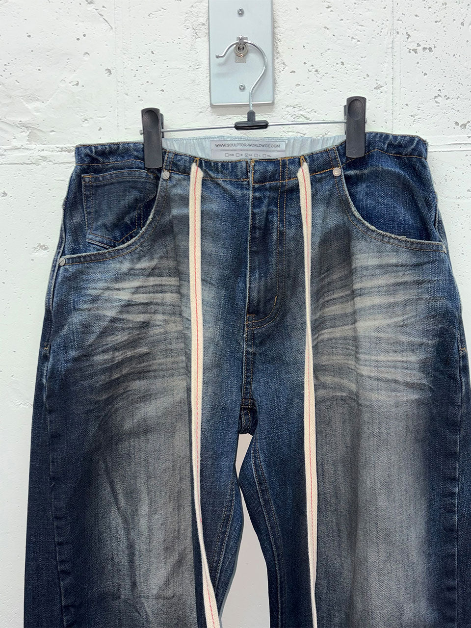 Brushed Denim Pants Mid Blue
