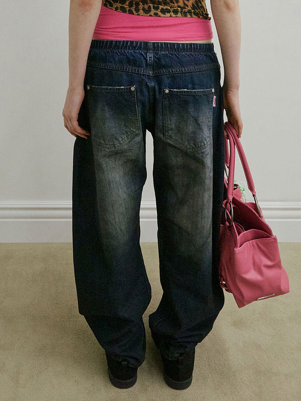 Brushed Denim Pants Mid Blue