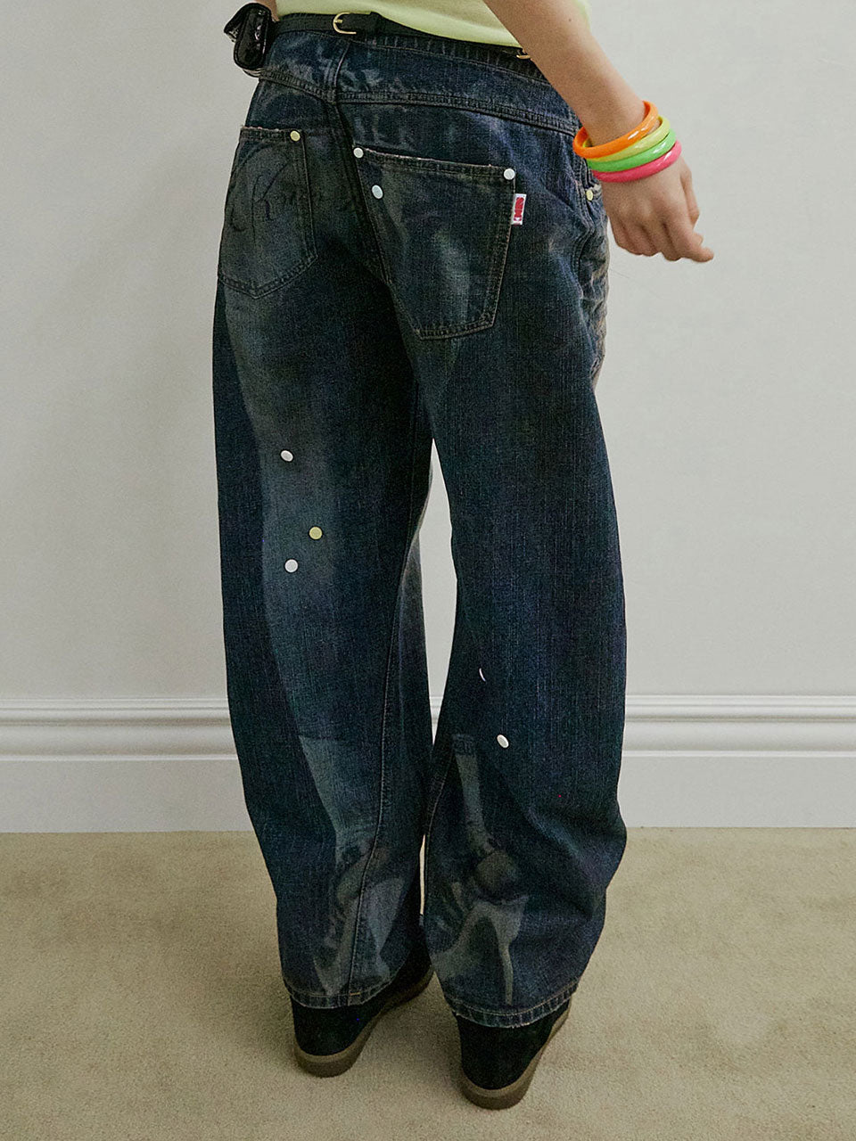 Pill Denim Pants Mid Blue