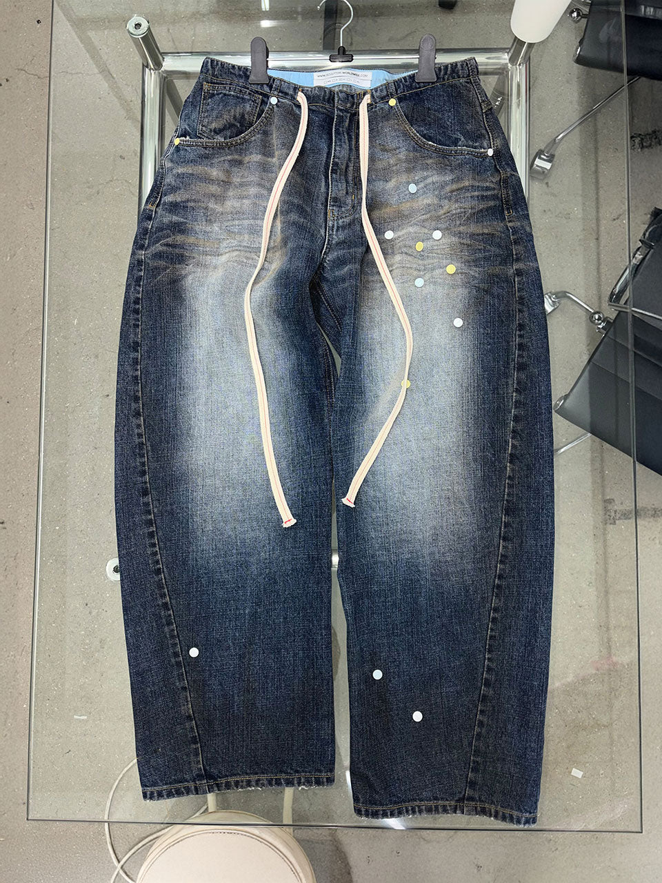 Pill Denim Pants Mid Blue