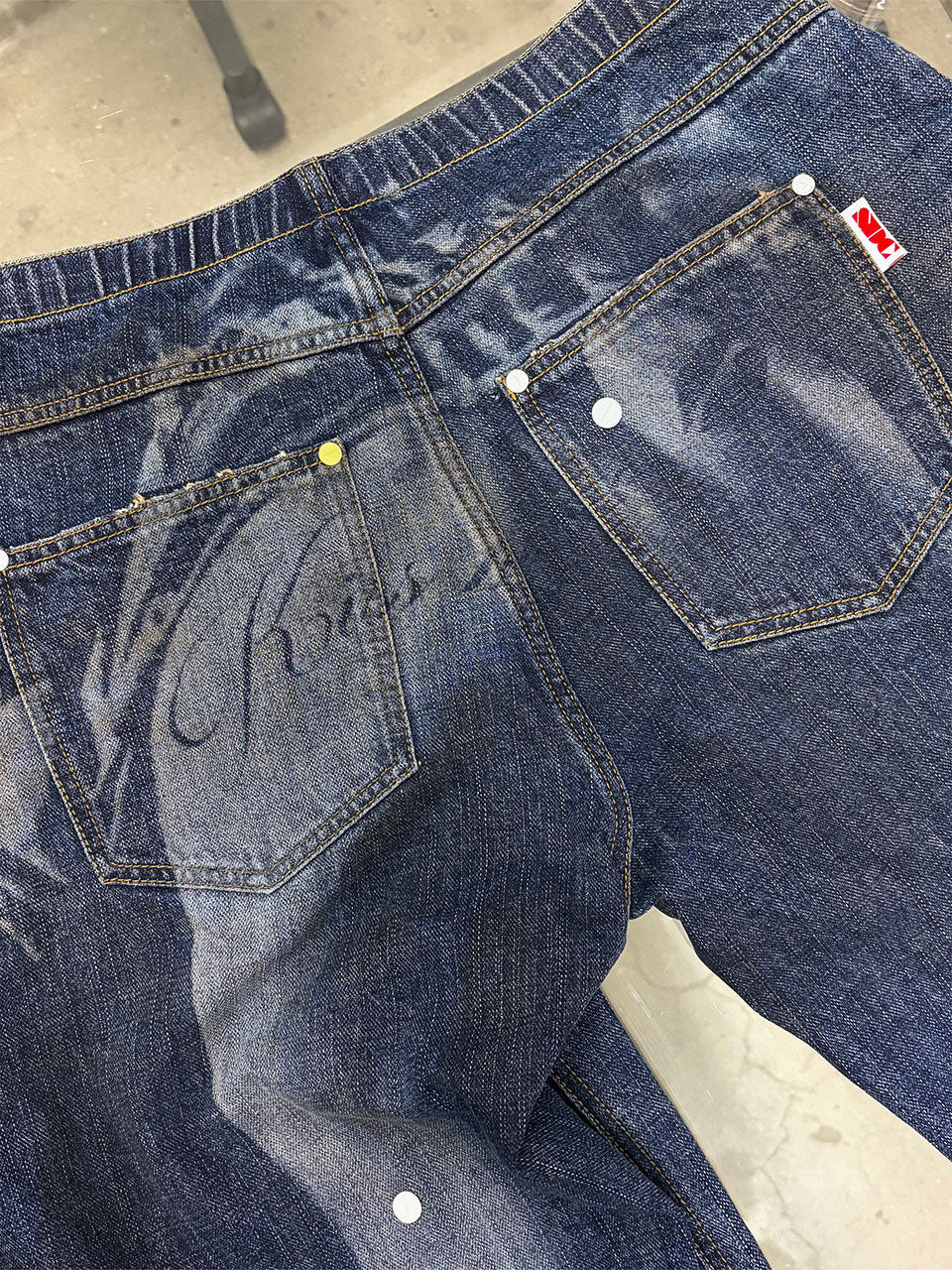 Pill Denim Pants Mid Blue