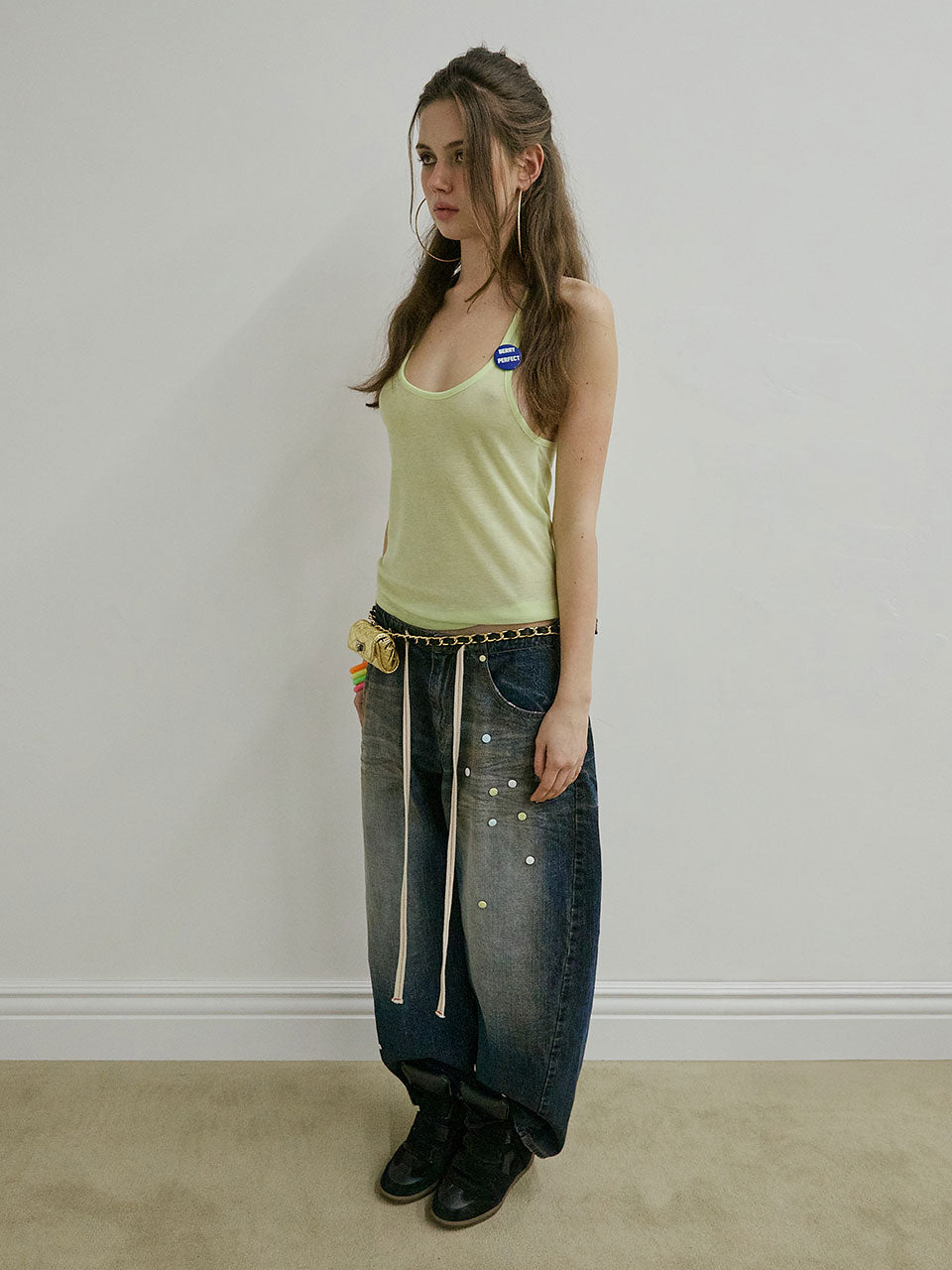 Pill Denim Pants Mid Blue