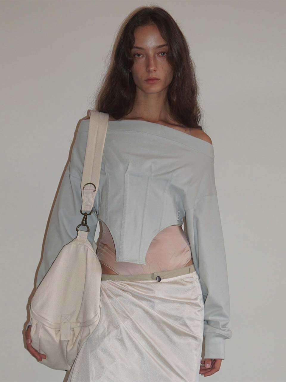 Corset Sweatshirt Misty Blue