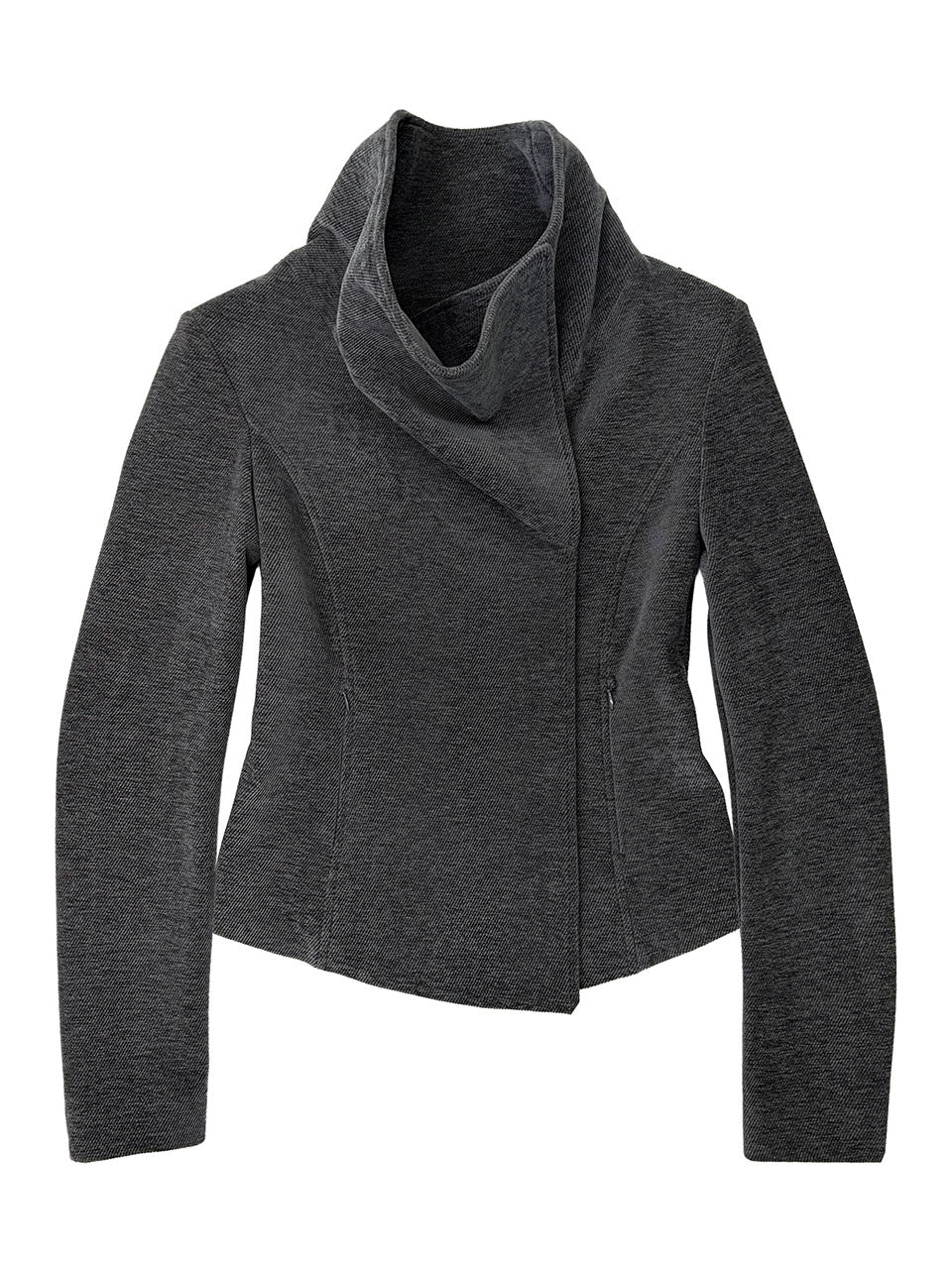 Mockneck Corduroy Jacket Charcoal