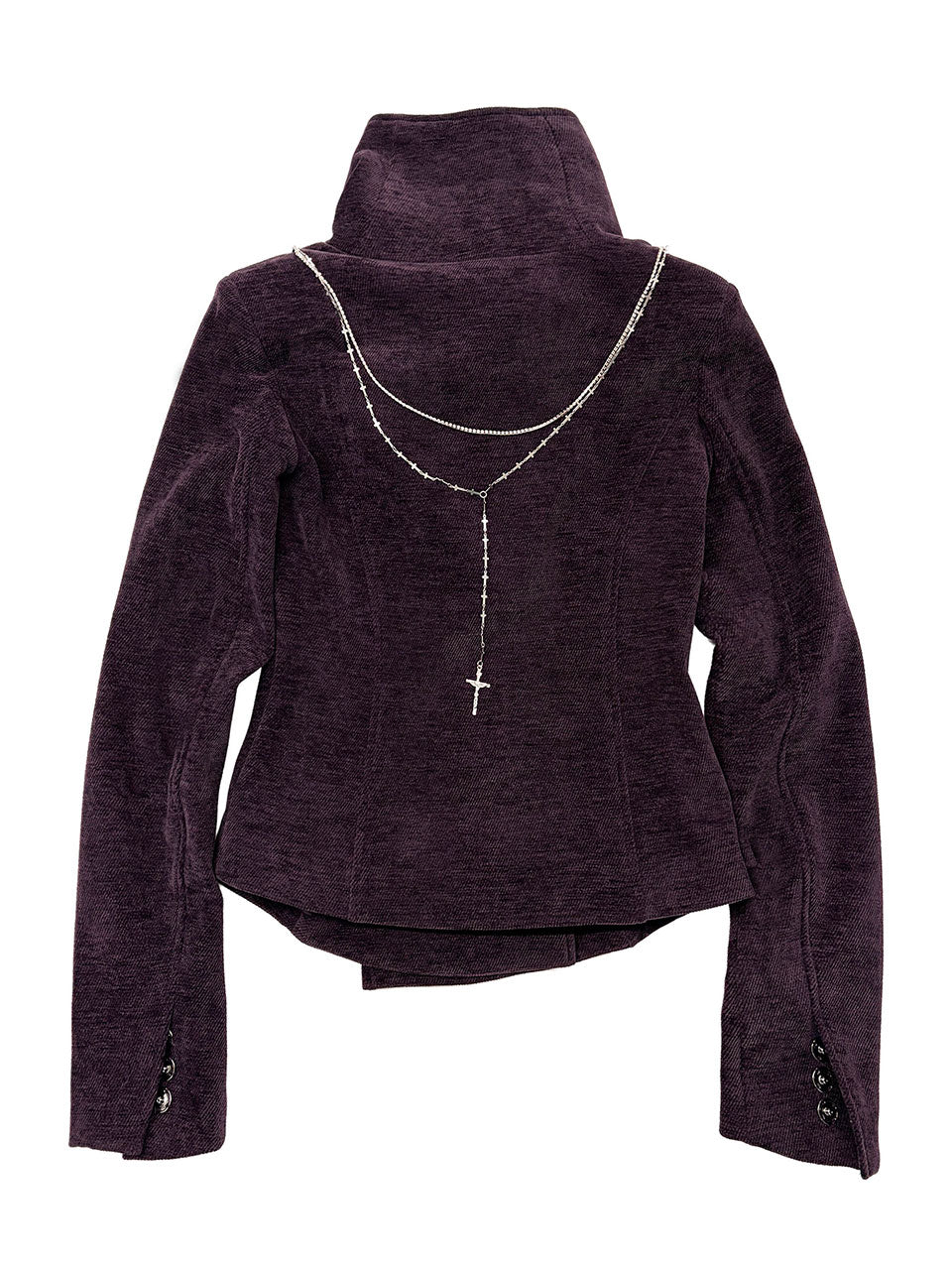 Mockneck Corduroy Jacket Deep Plum