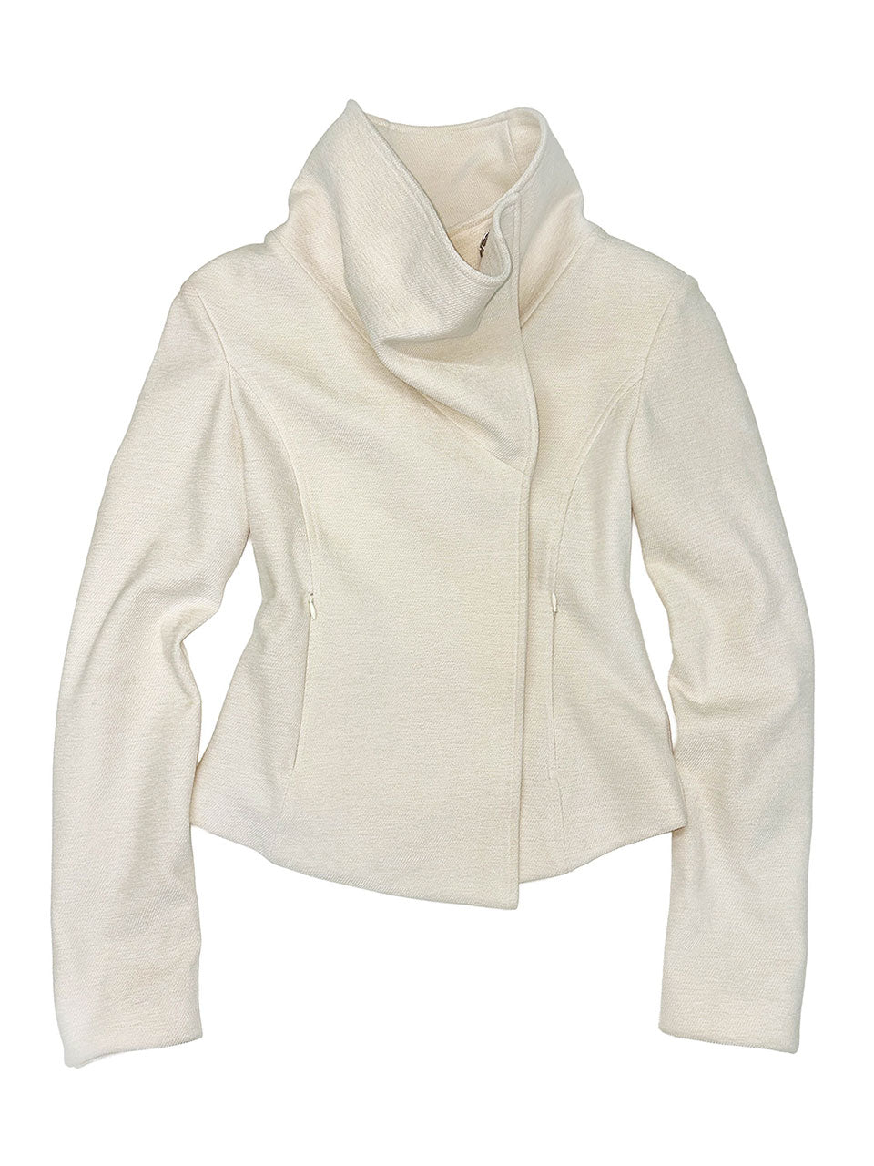 Mockneck Corduroy Jacket White
