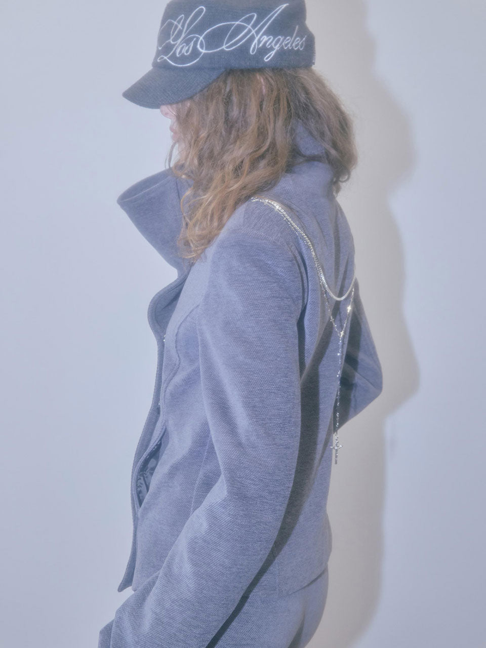 Mockneck Corduroy Jacket Charcoal