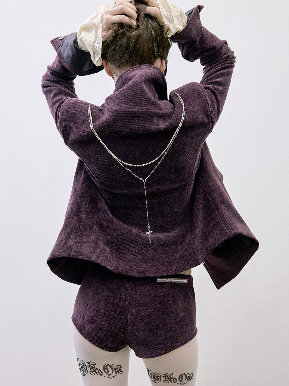 Mockneck Corduroy Jacket Deep Plum