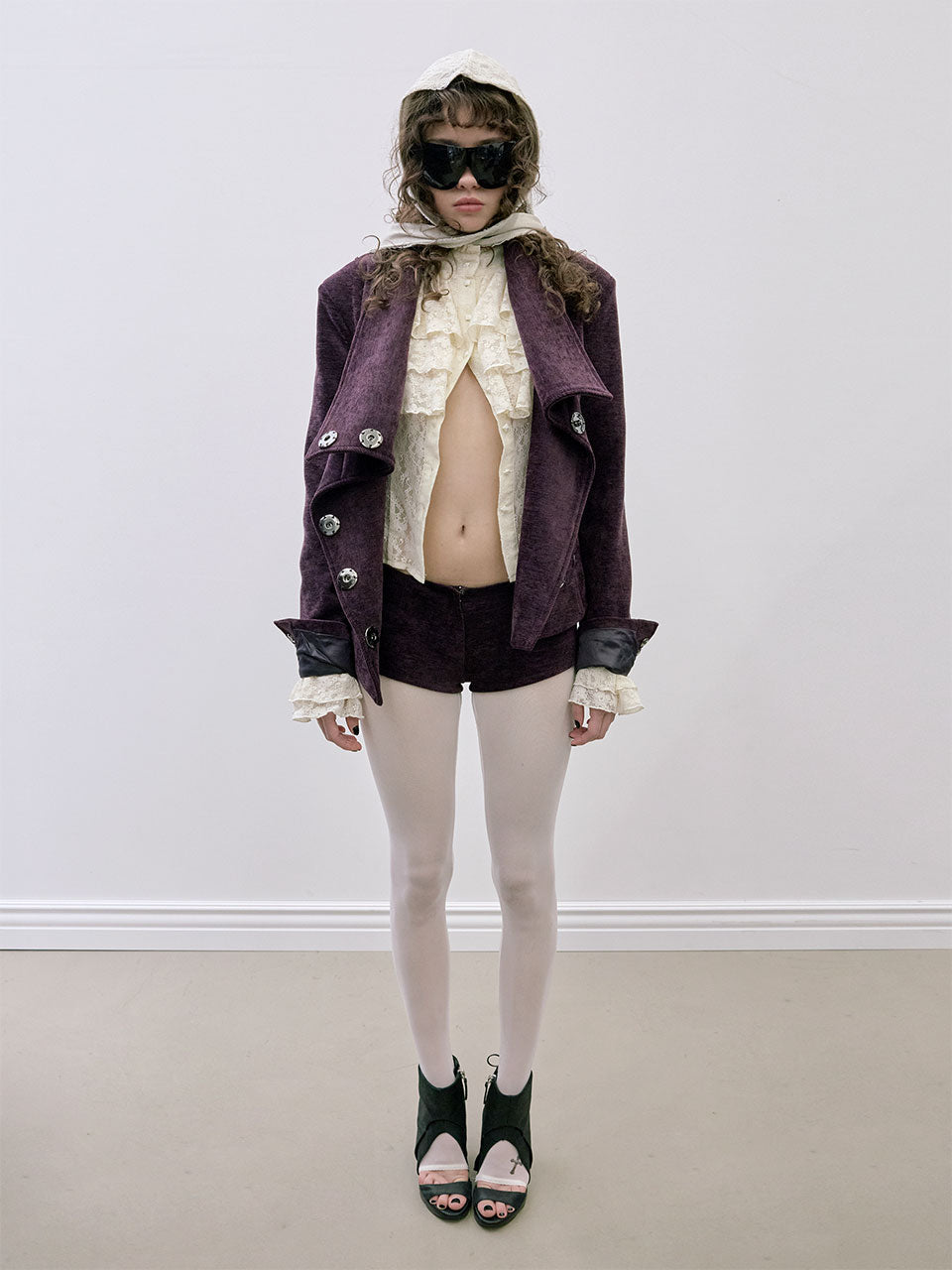 Mockneck Corduroy Jacket Deep Plum
