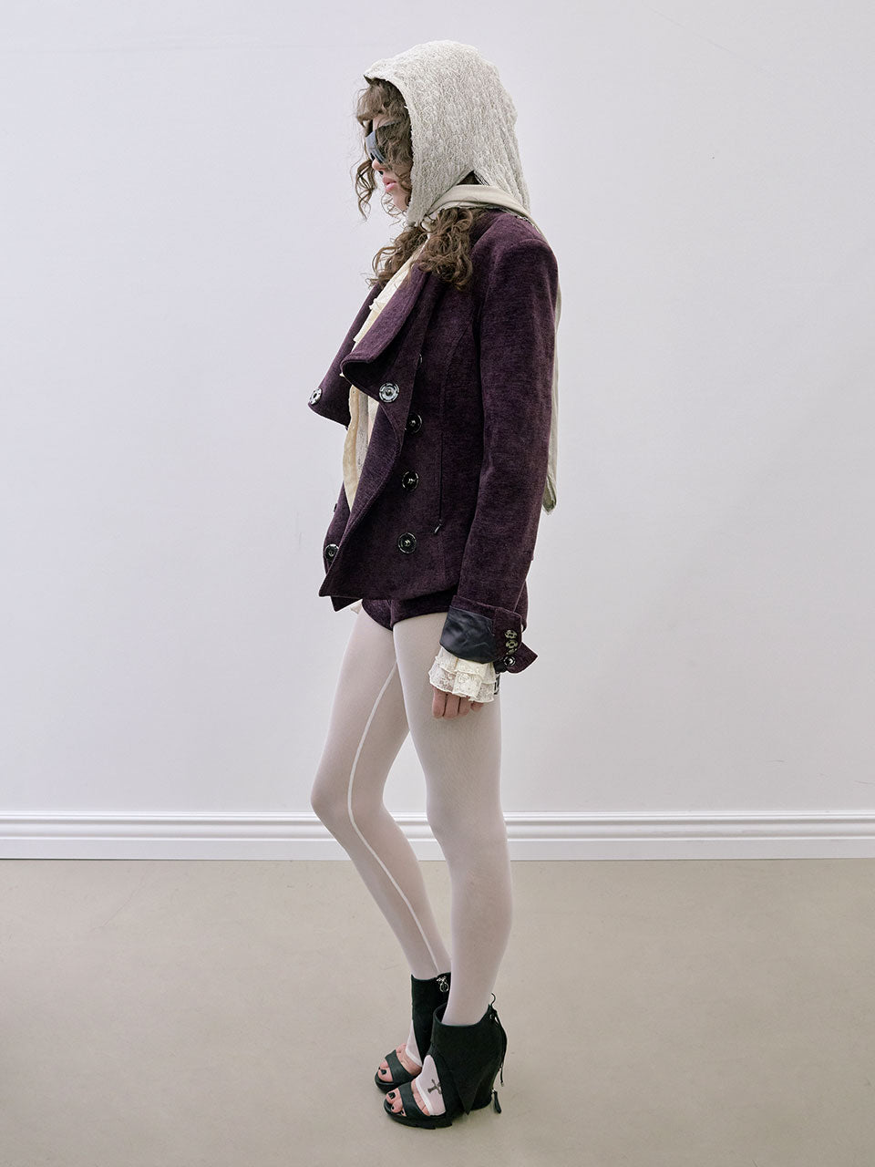 Mockneck Corduroy Jacket Deep Plum