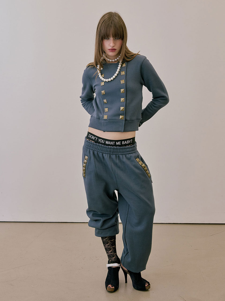 Napoleon Stud Sweatpants Charcoal