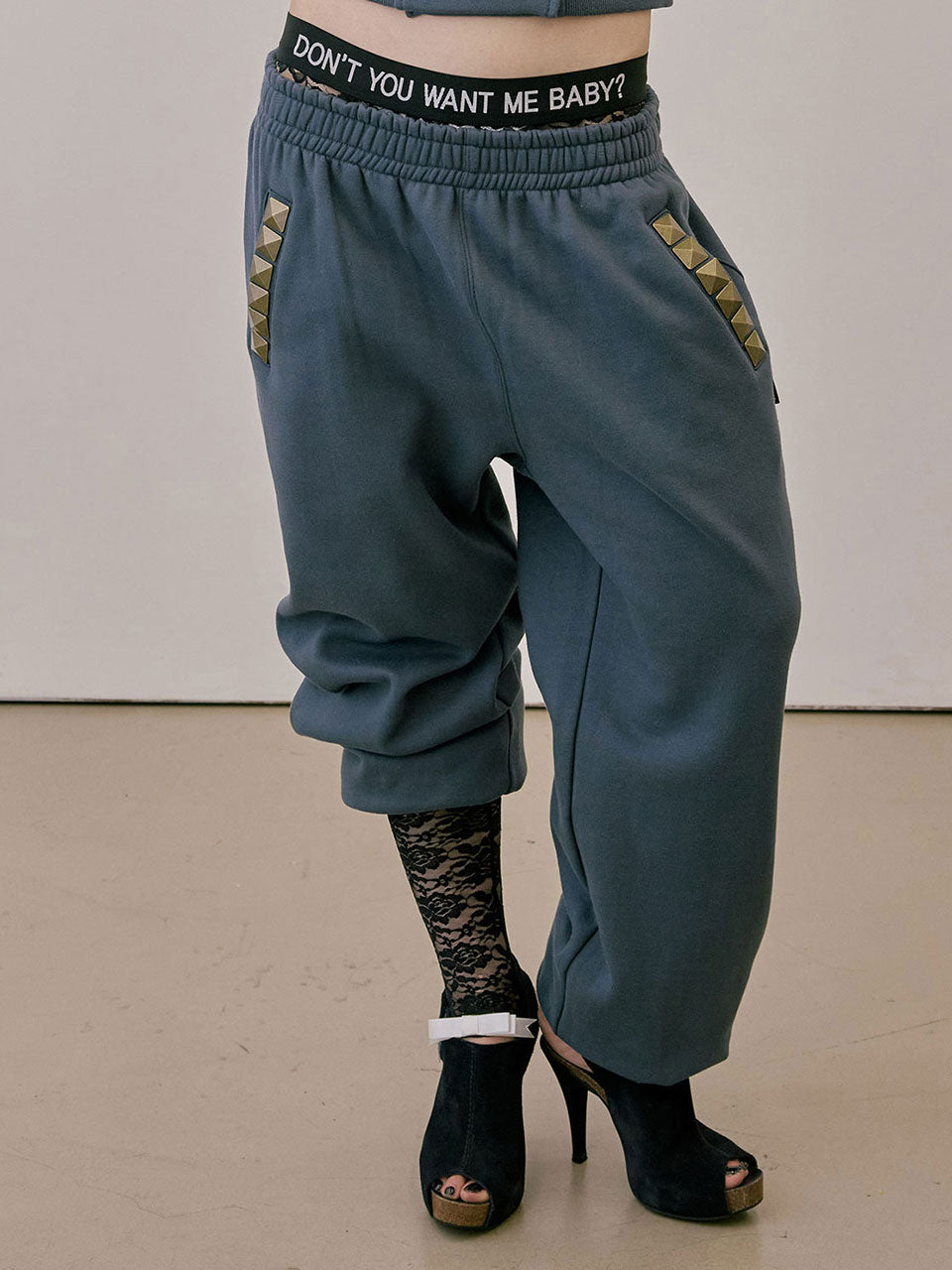 Napoleon Stud Sweatpants Charcoal