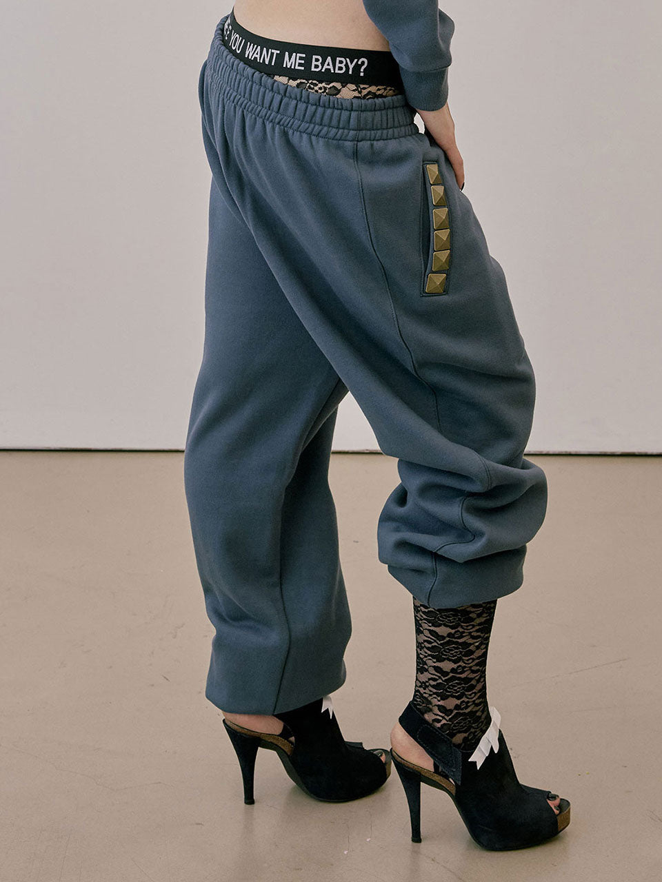 Napoleon Stud Sweatpants Charcoal