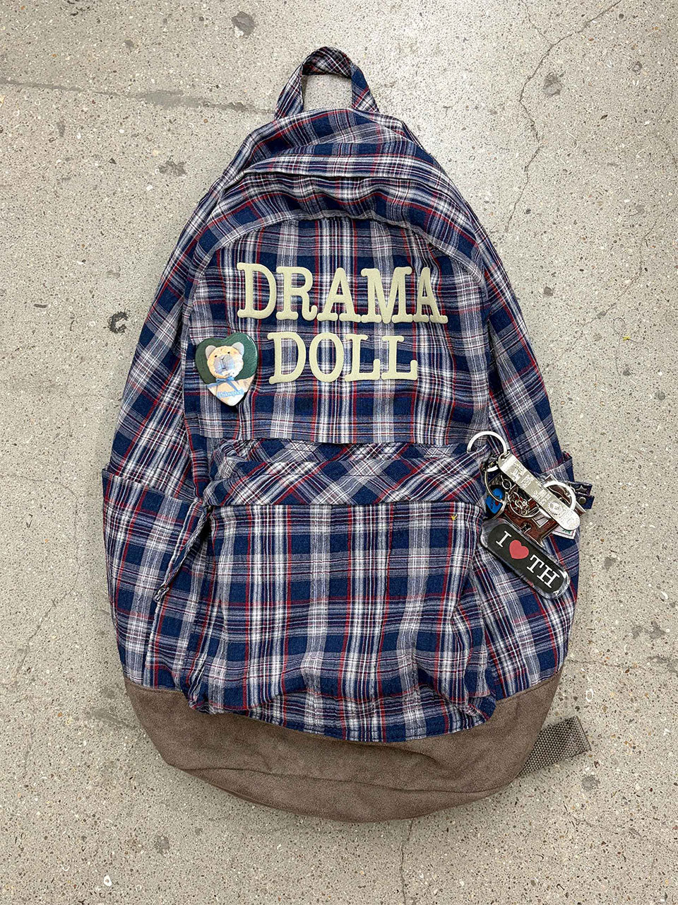 Plaid Backpack Navy Check