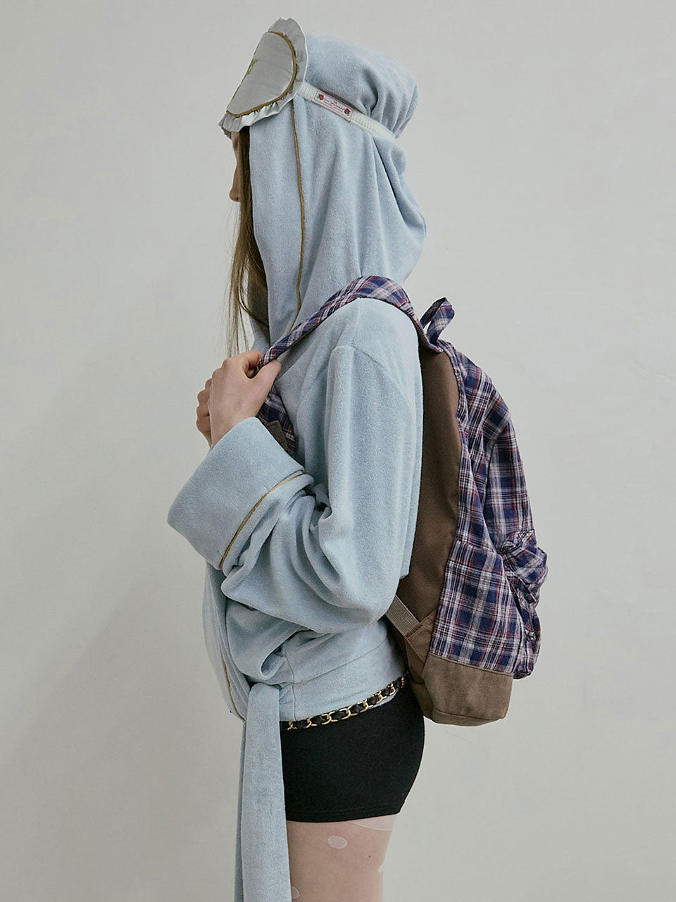 Plaid Backpack Navy Check