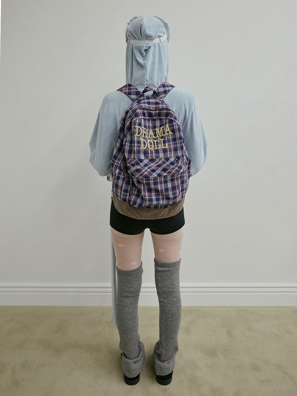 Plaid Backpack Navy Check