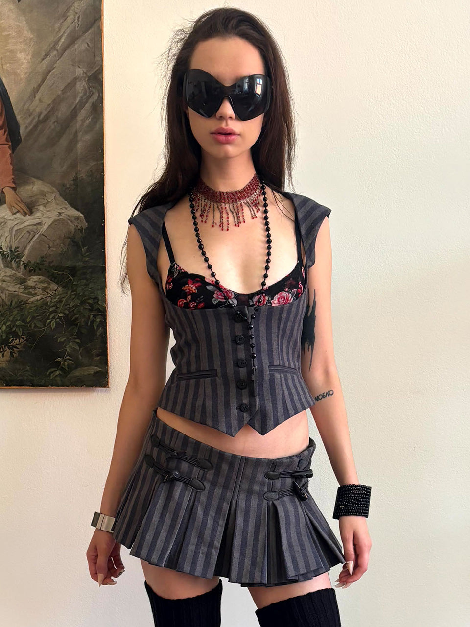 Classic Stripe Vest Navy