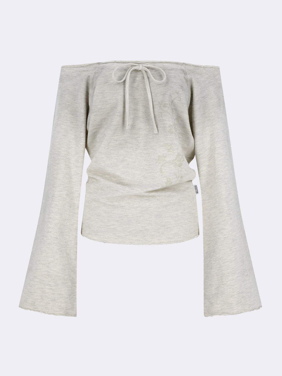 Wide Bell Sleeve Sweatshirt Oatmeal