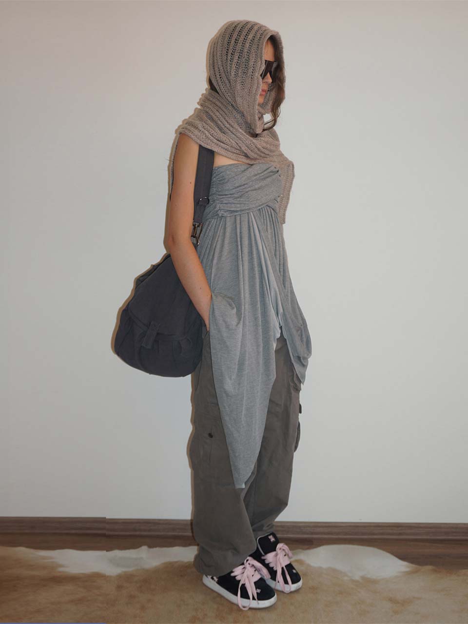 Fluffy Fringe Scarf Oatmeal