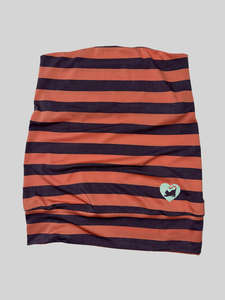 Sweet Kitty Stripe Tube Top Orange