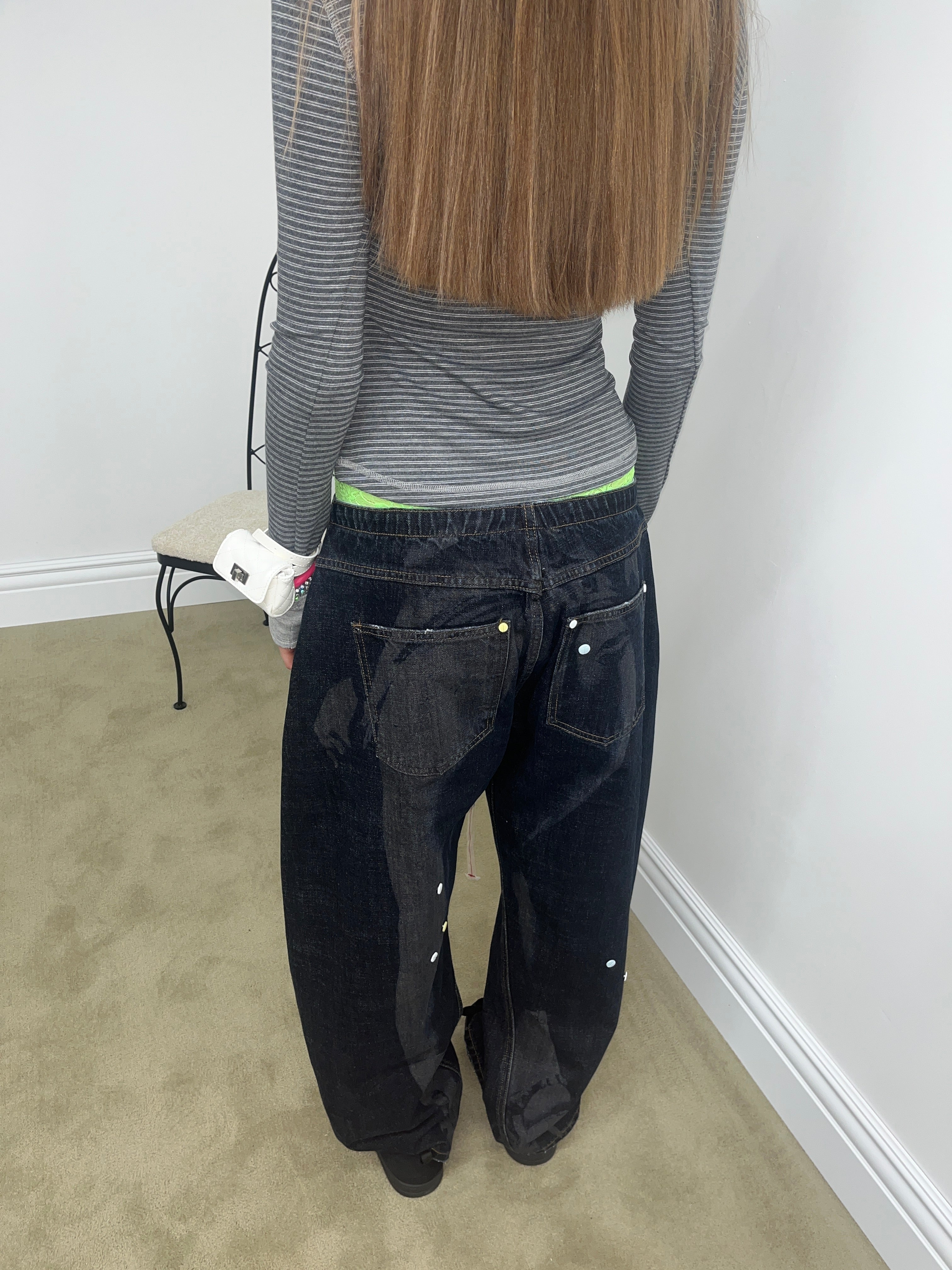 Pill Denim Pants Indigo Blue