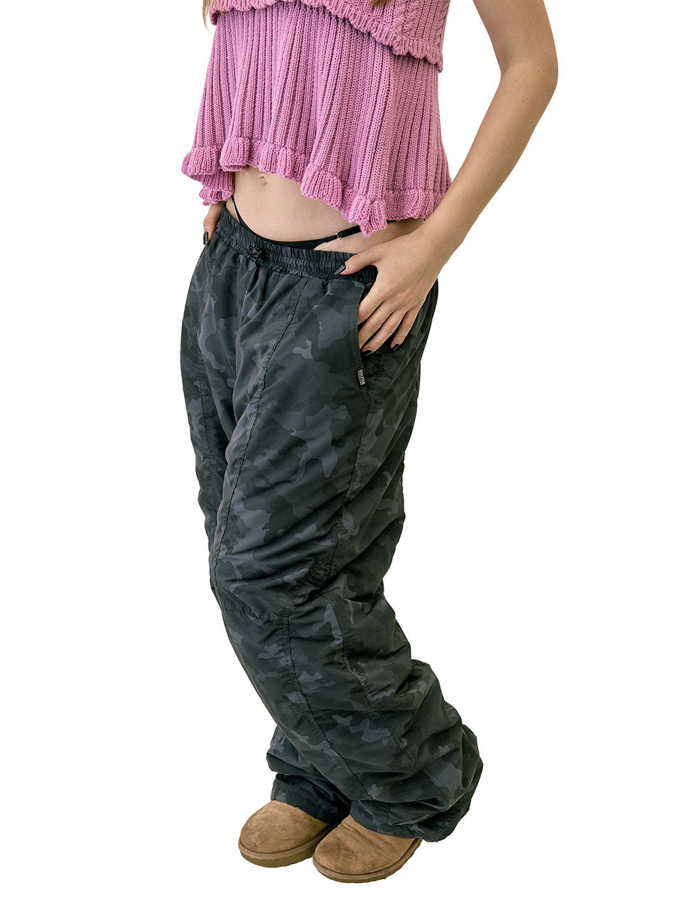 Padded Wide Pants Camo