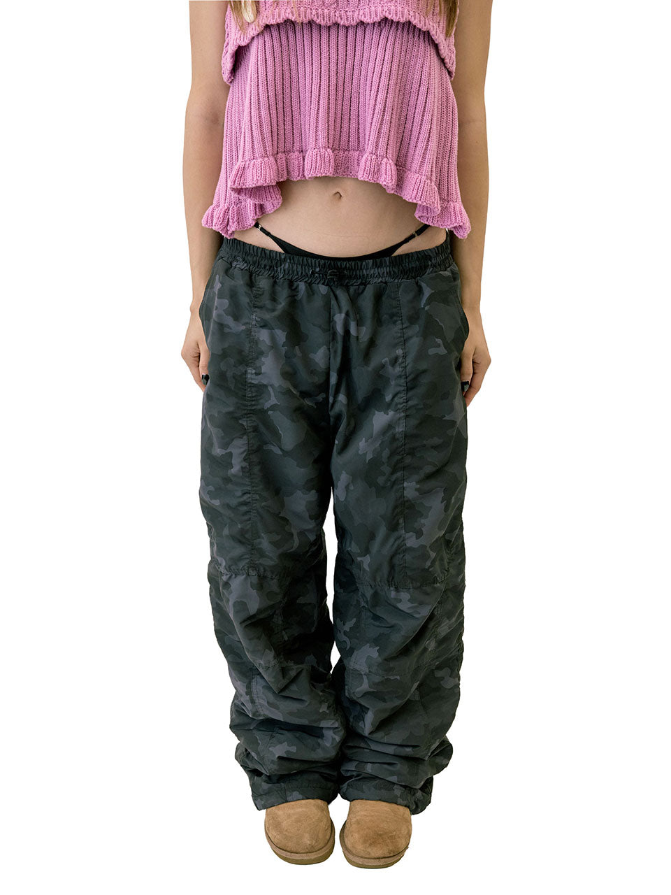 Padded Wide Pants Camo