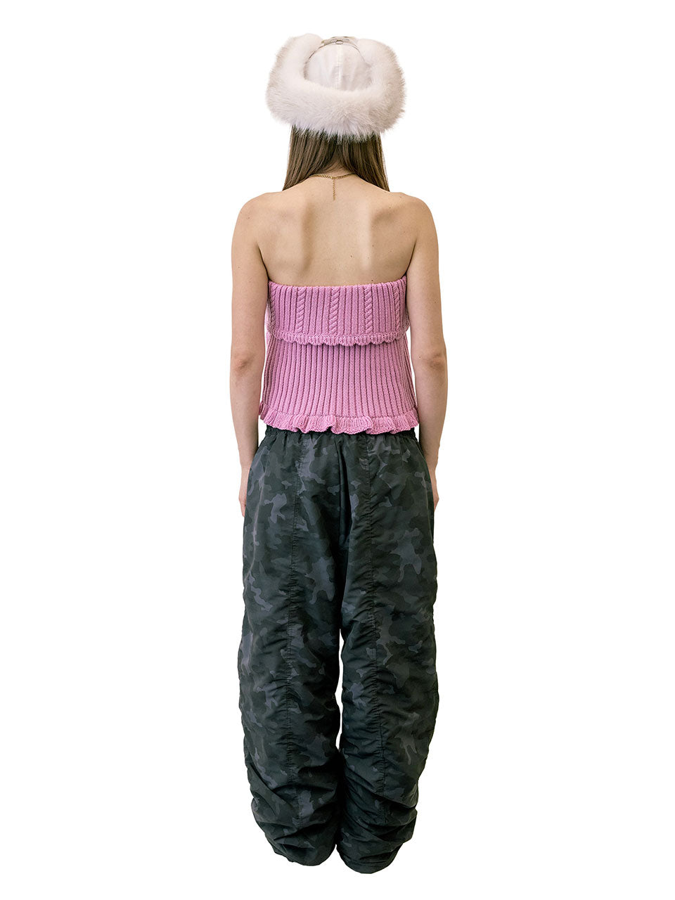 Padded Wide Pants Camo