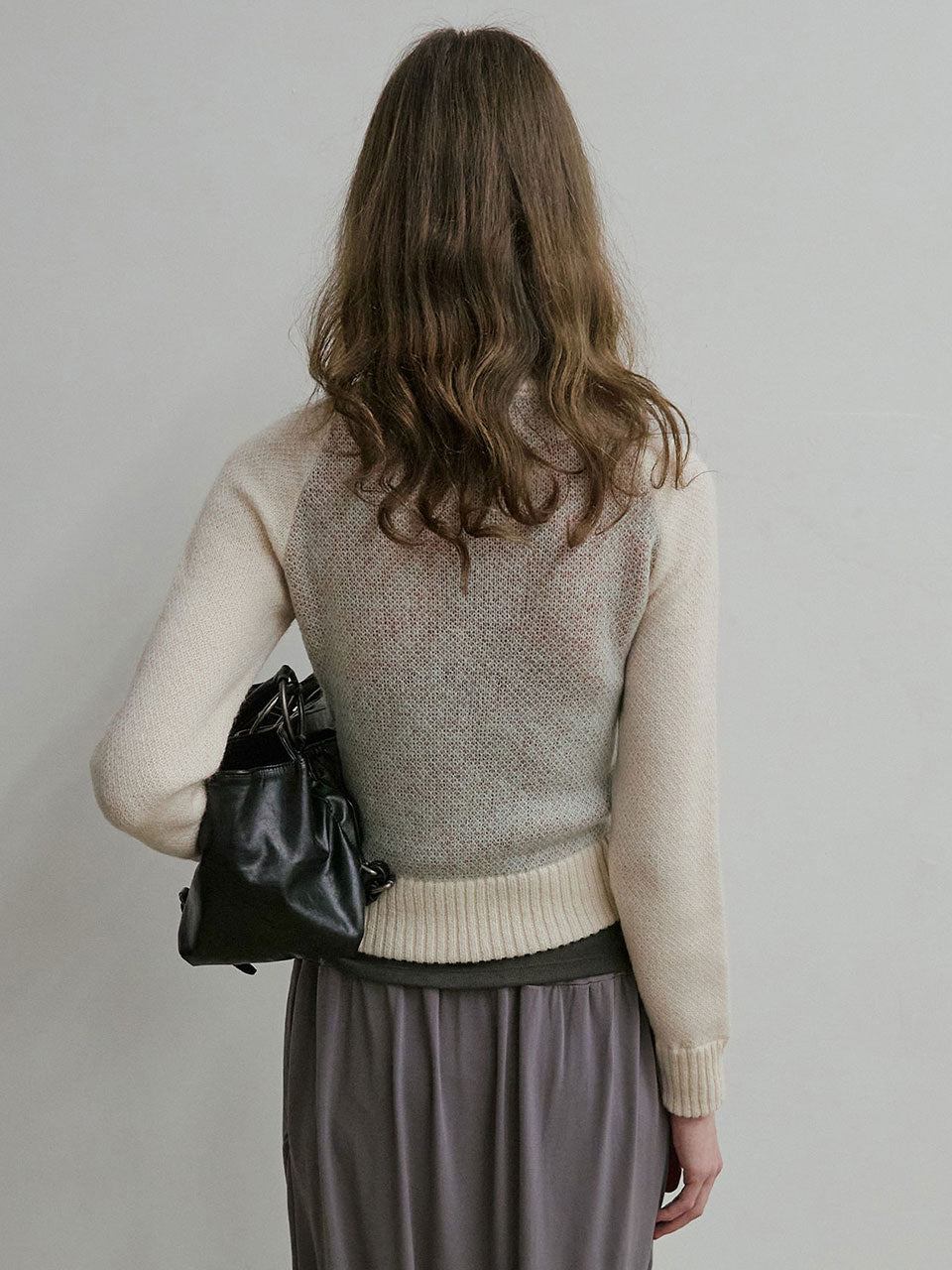 Skull Zip-Up Sweater Pale Blue
