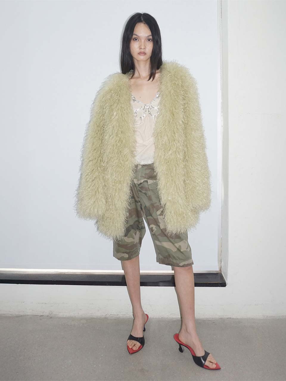 ★ 777 '福' LUCK BAG ★ (Faux Fur Middle Jacket Pale Green)