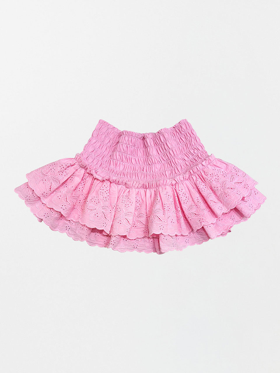 Eyelet Tutu Mini Skort Pink