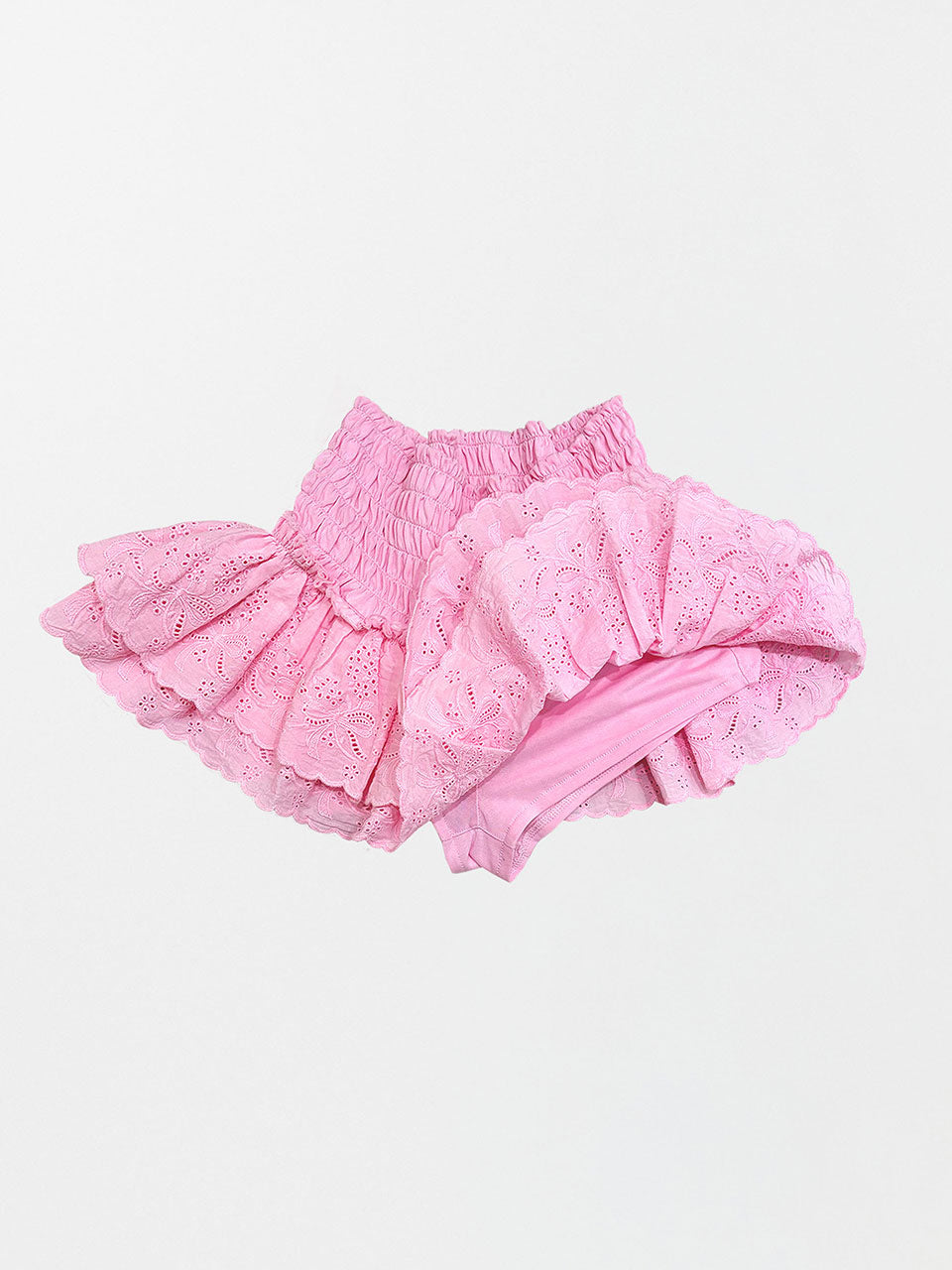 Eyelet Tutu Mini Skort Pink