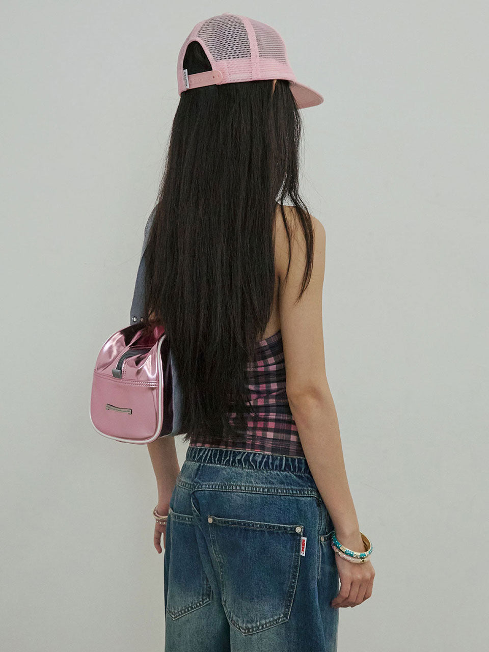 【7月上旬お届け予定】Cross Mesh Cap Pink