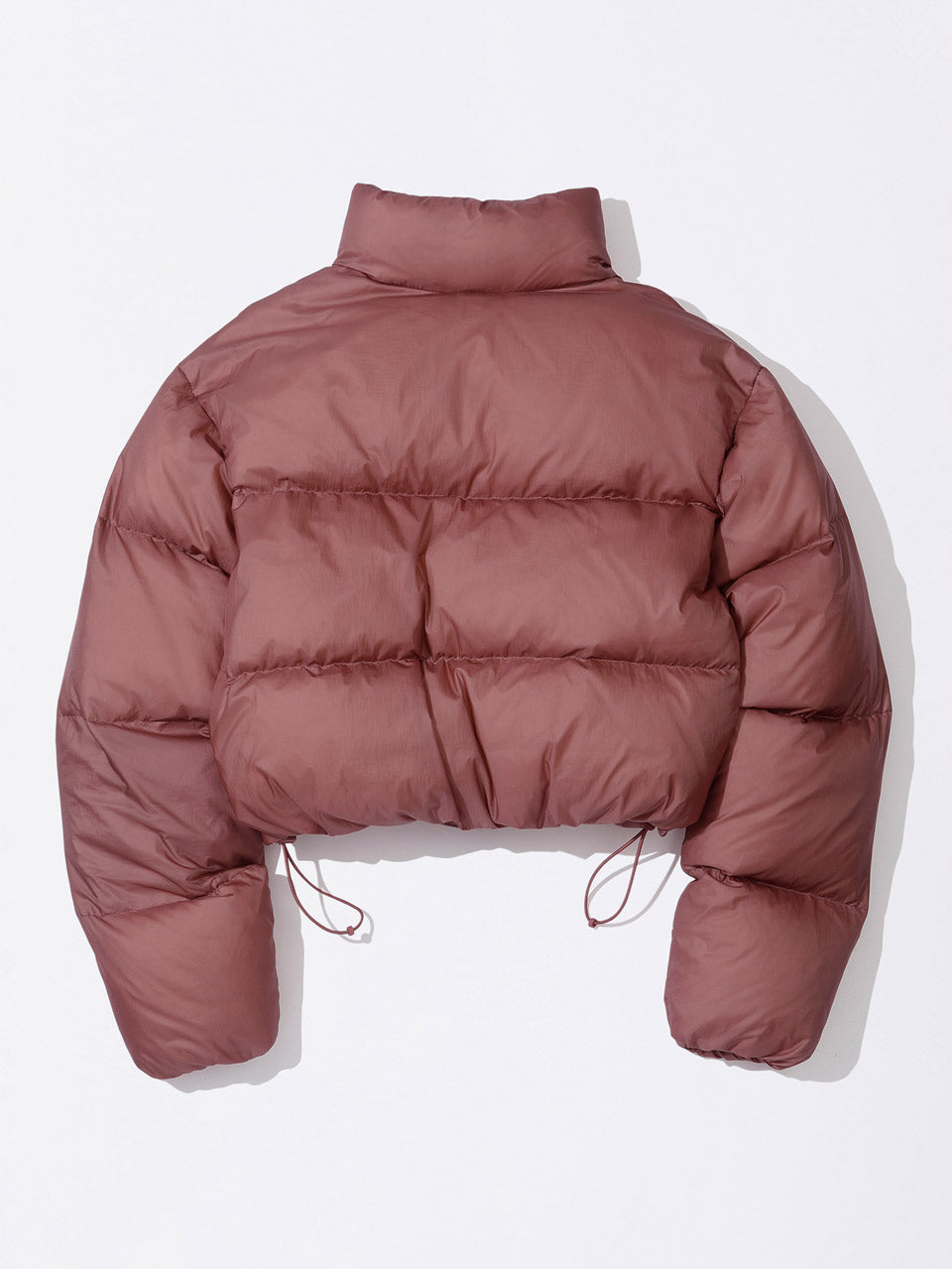 Matte Cropped Puffer Down Plum Red