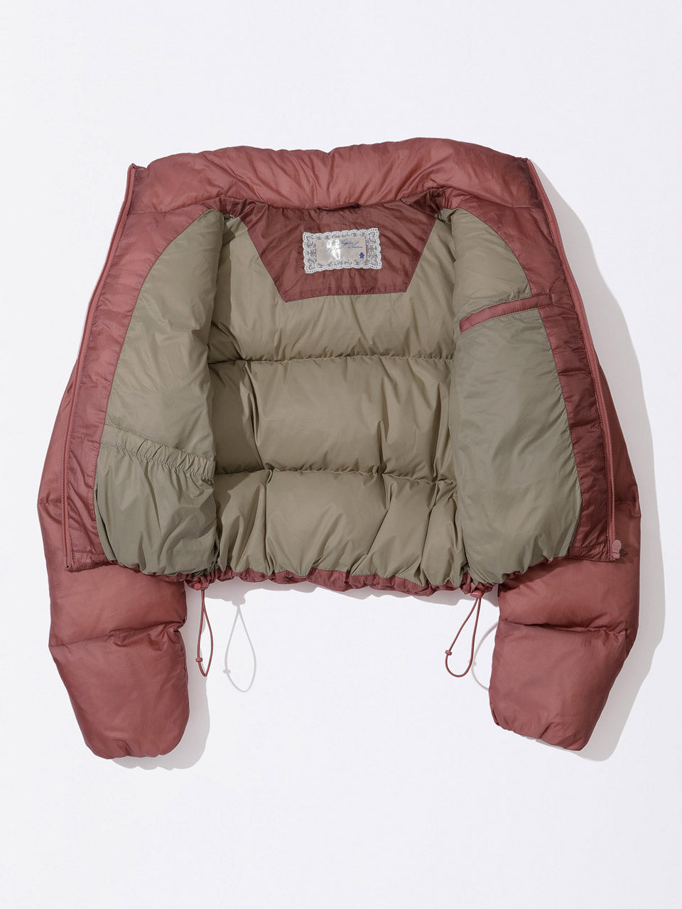 ☆ 777 '福' LUCK BAG ☆ (Matte Cropped Puffer Down Plum Red