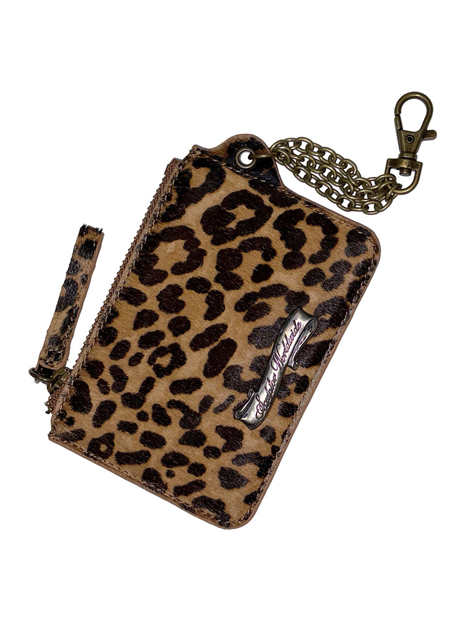 Pony Hair Card Wallet Leopard