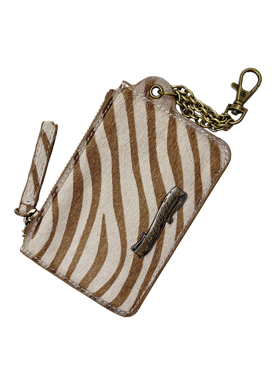 Pony Hair Card Wallet Zebra