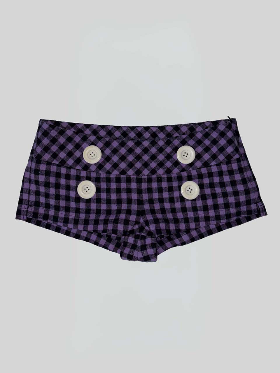 【S/Mのみ5月中旬お届け予定】New Emo Gingham Micro Shorts Purple