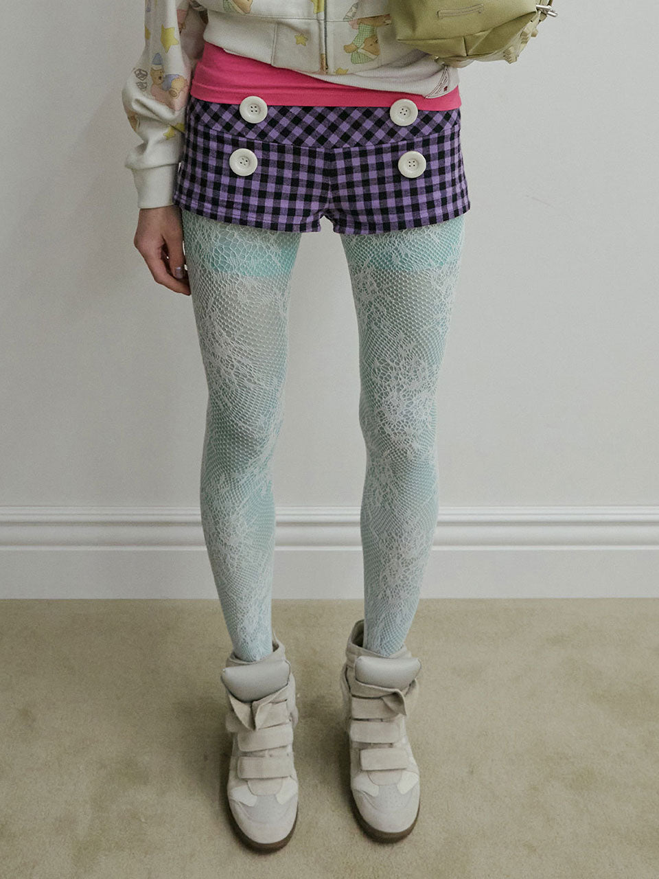 【S/Mのみ5月中旬お届け予定】New Emo Gingham Micro Shorts Purple