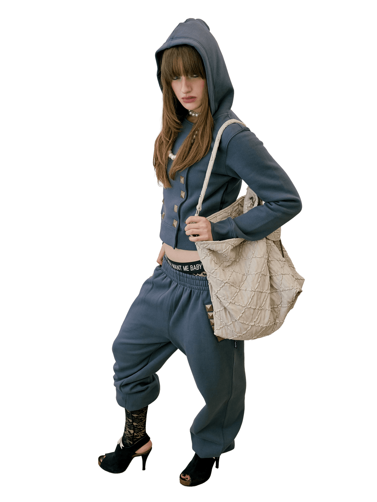 【予約商品】Quilted Slouch Bag Stone