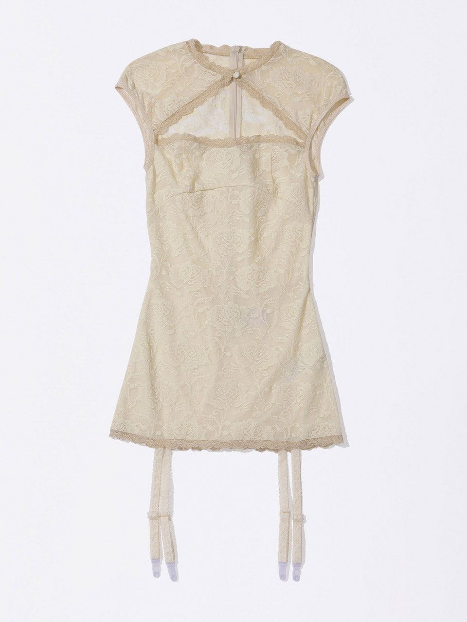 Lace Garter Belt Slip Raw