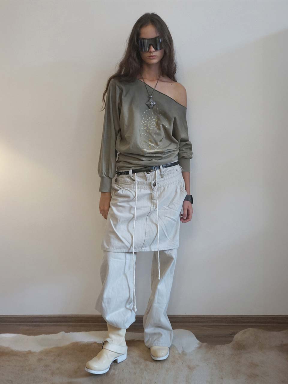 Apron Layered Denim Raw