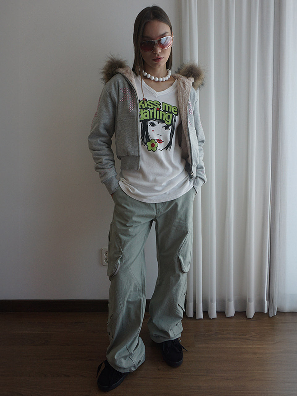 Washed Cargo Pants Sage