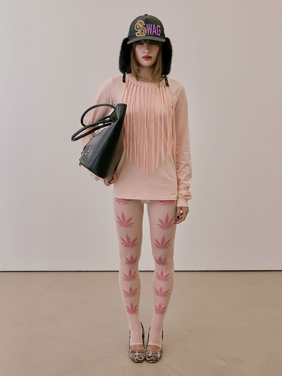 Stoner Girl Tights Pale Pink
