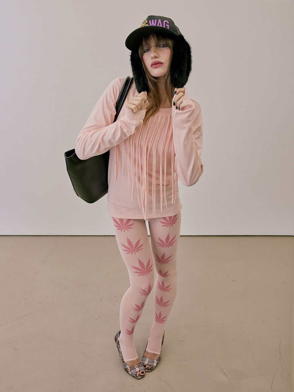 Stoner Girl Tights Pale Pink