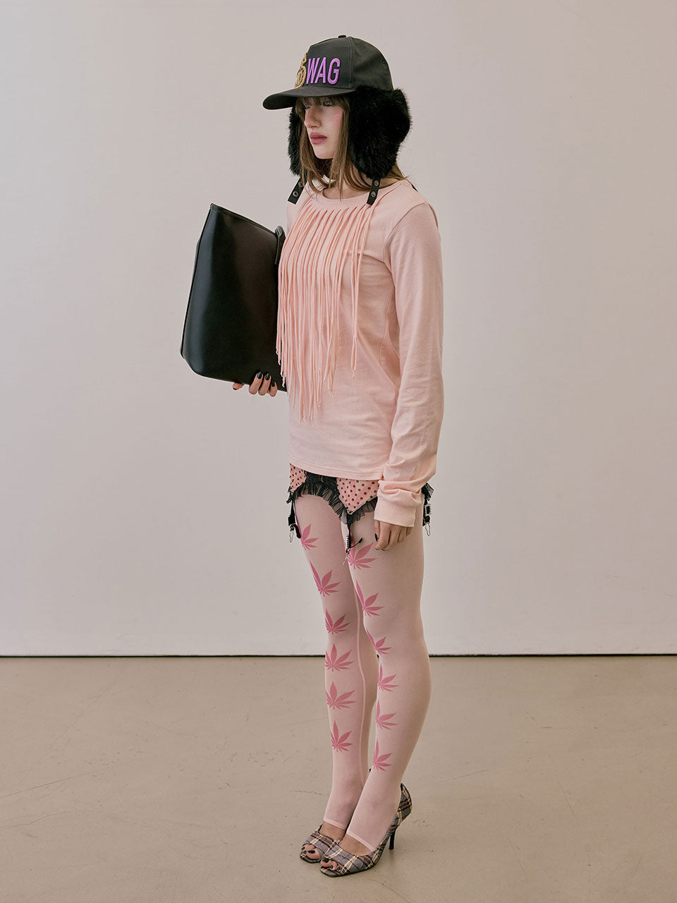 Stoner Girl Tights Pale Pink