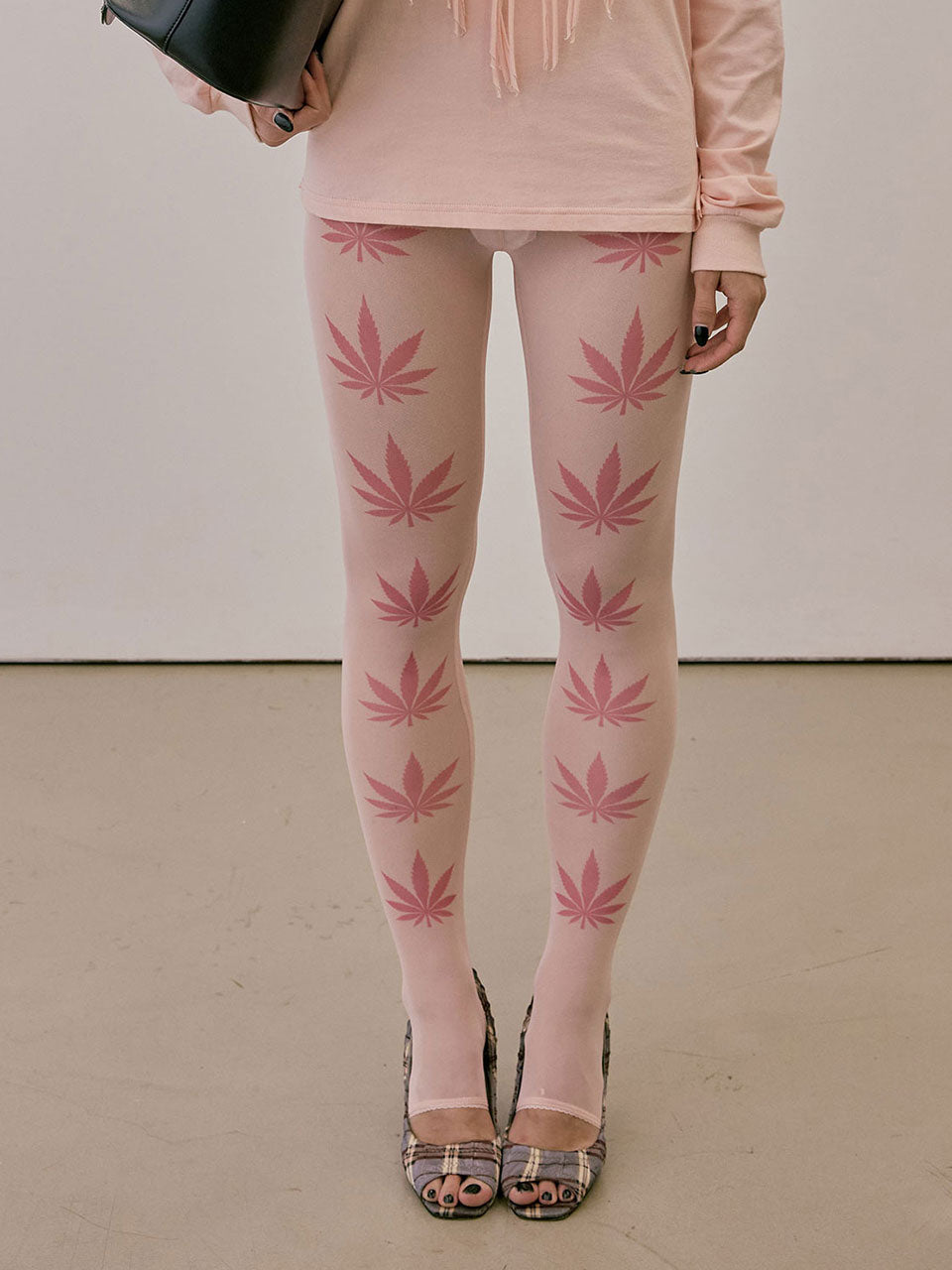 Stoner Girl Tights Pale Pink