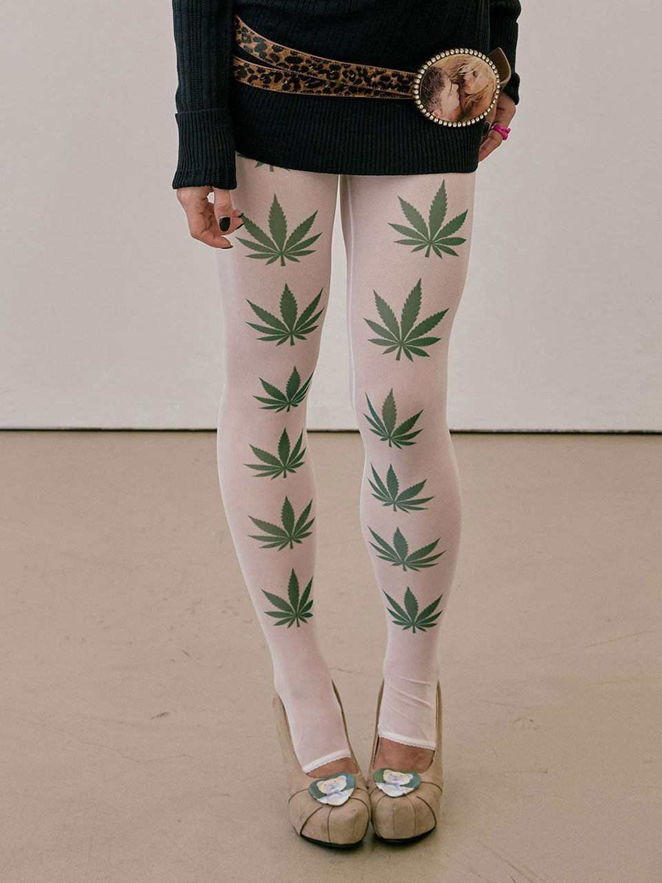 Stoner Girl Tights White