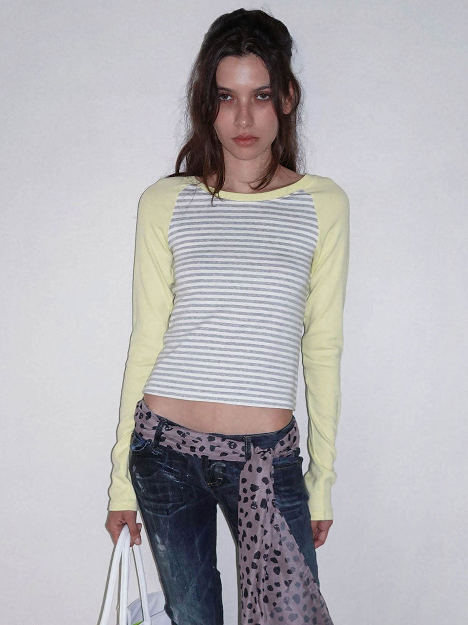Striped Raglan Tee Lemon