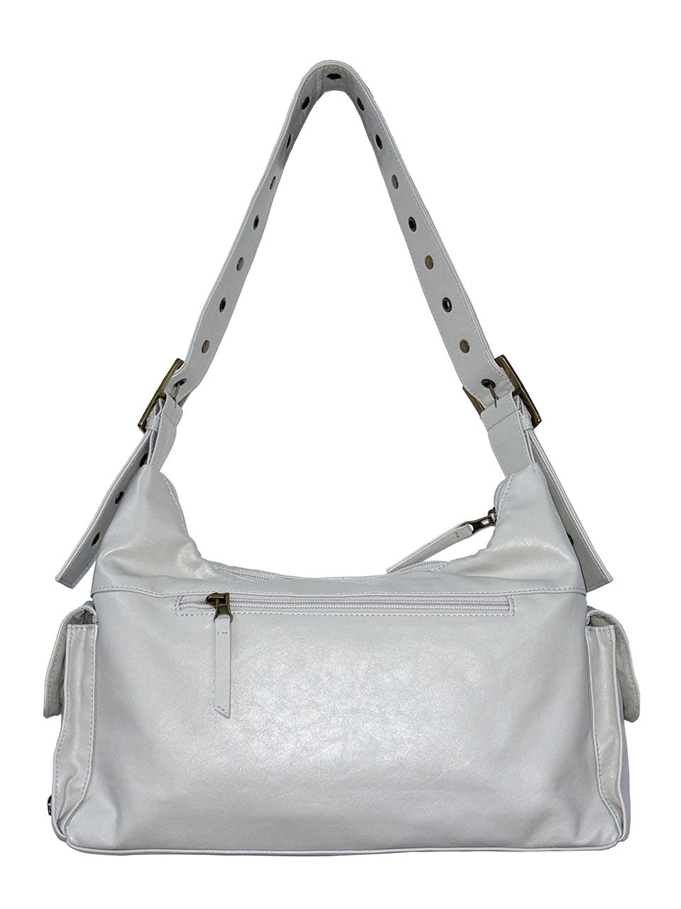 Stud Eyelet Shoulder Bag Ivory